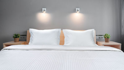 Beauty Home Hotelbettlaken Weiß King Size 290x300cm Baumwolle und Polyester 1Stück