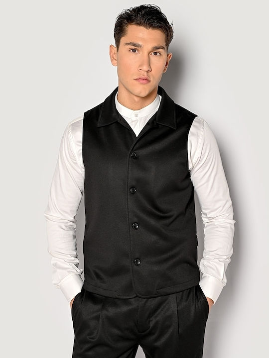 Men's Vest Slim Fit Black