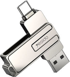Yesido 128GB USB 2.0 Stick Gray
