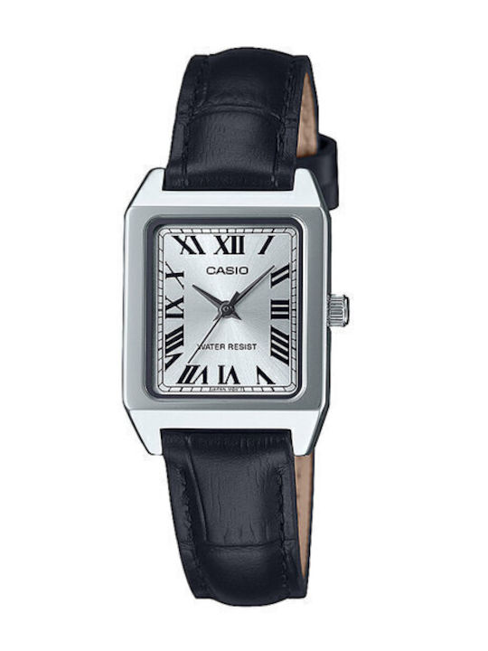 Casio Γυναικείο Ρολόι 22mm Μπαταρίας με Μαύρο Δ...