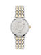 Versace Medusa Γυναικείο Ρολόι 38mm Μπαταρίας με Ασημί Μεταλλικό Μπρασελέ