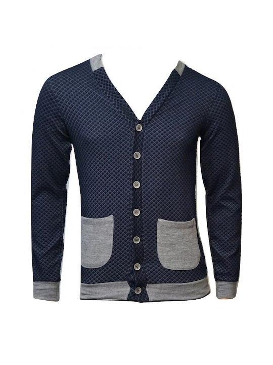 GioS Designs Men's Cardigan Blue