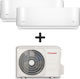 Inventor Aria Split-System Klimaanlagen Satz 2 Inneneinheiten (2x 12000 BTU) und Außeneinheit (27000 BTU)
