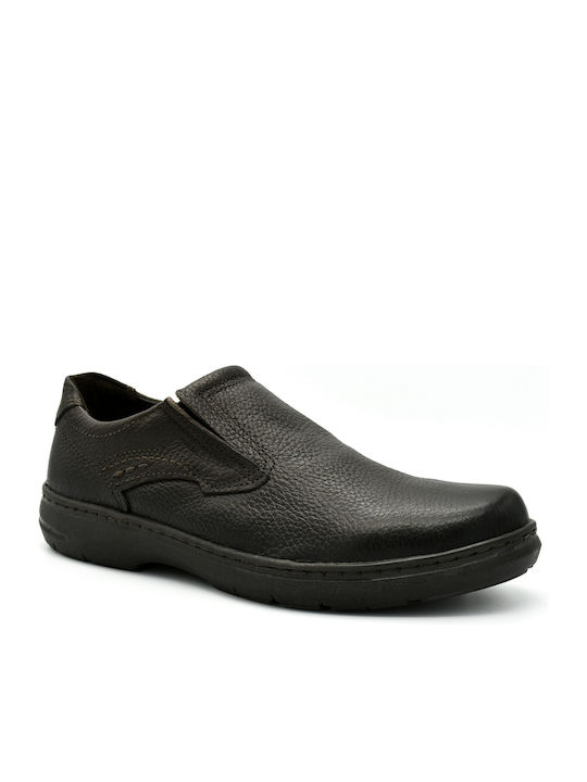 Pegada Men's Leather Slip-Ons Brown