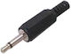 Βύσμα 2.5mm Jack 5τμχ Μαύρο (01.096.0001)