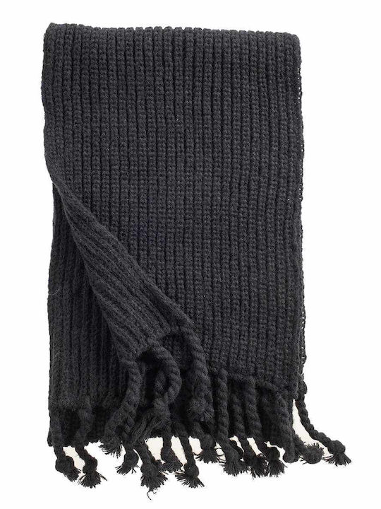 Verde Women's Wool Scarf Black