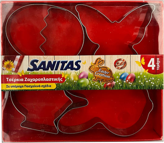 Sanitas Cookie Cutters Metal 4pcs