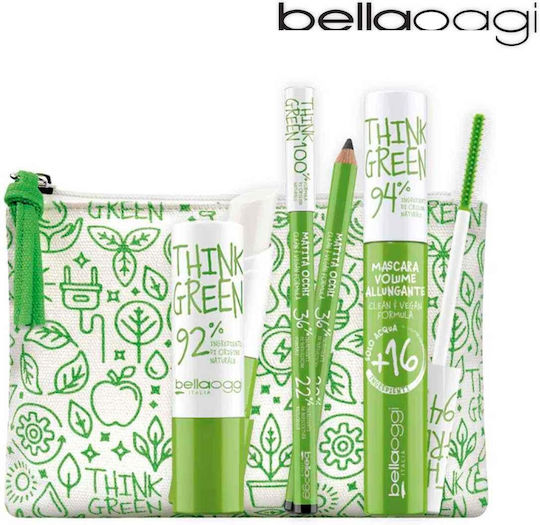 Bellaoggi Σετ Μακιγιάζ για Μάτια & Χείλη με Νεσεσέρ Think Green 4τμχ