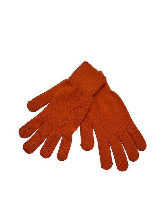 Brims and Trims Πορτοκαλί Γυναικεία Πλεκτά Γάντια