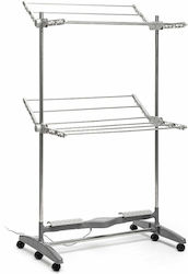 InnovaGoods Metallic Folding Electric Floor Clothes Drying Rack 24W with Hanging Length 3m