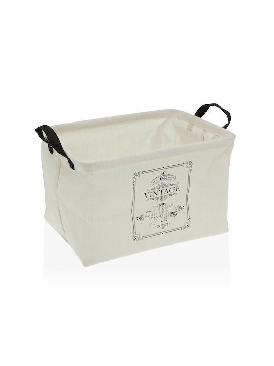 Versa Storage Basket Fabric White 25x22x35cm 1pcs