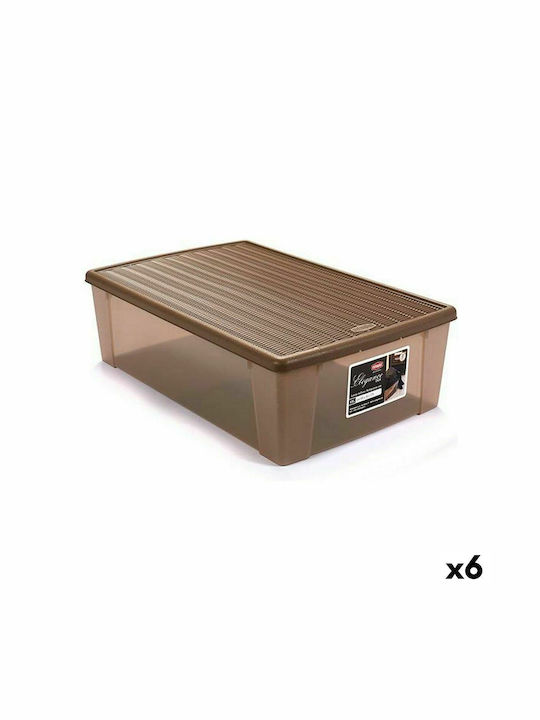 Stefanplast Elegance Kunststoff Aufbewahrungsbox mit Deckel Beige 38.5x17x59.5cm 1Stück