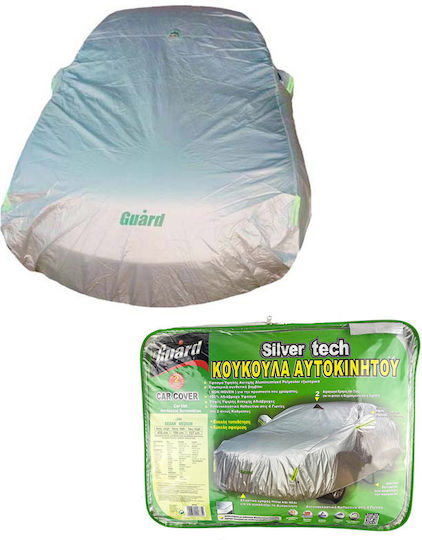 Guard SilverTech Κουκούλα με Τσάντα Μεταφοράς 432x150x127cm Αδιάβροχη Medium για Sedan που Στερεώνεται με Λάστιχο