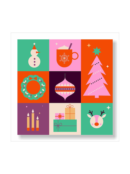 Fritzyart Christmas Set Rahmen Stoff 60x60cm