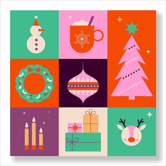 Fritzyart Christmas Set Ramă Textil 60x60cm