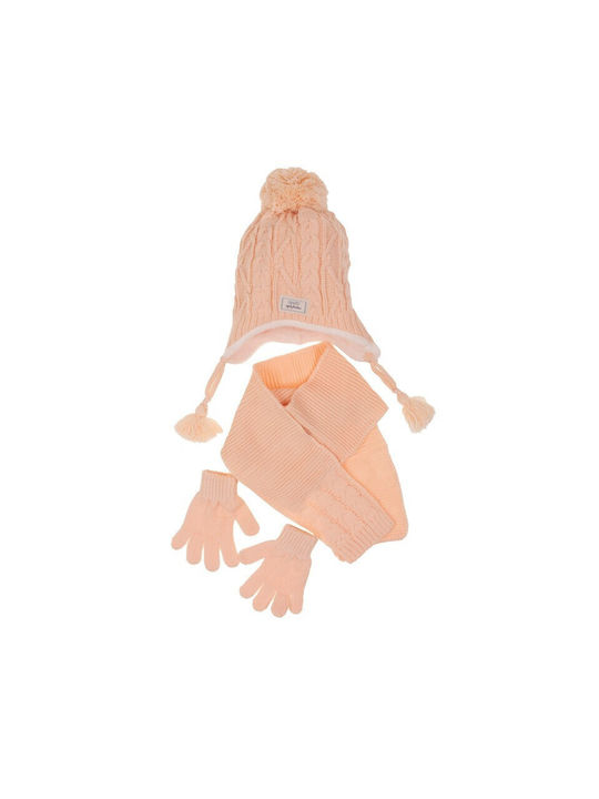 Papillon Kids Kids Beanie Set with Scarf & Gloves Knitted Somon