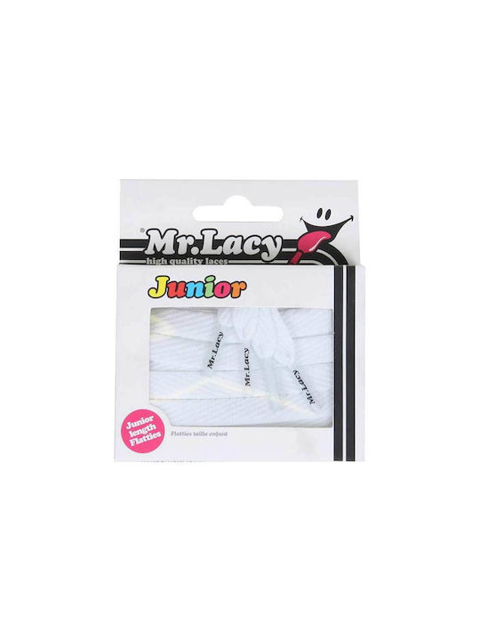 Mr.Lacy Junior Shoelaces 110cm White 2pcs