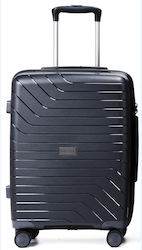 Nautica Medium Travel Bag Hard Black with 4 Wheels Height 65cm