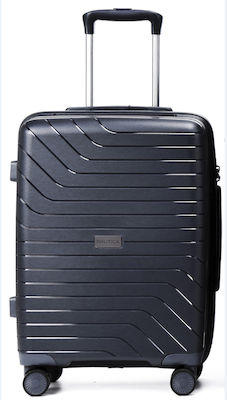 Nautica Large Travel Suitcase Hard Black with 4 Wheels Height 75cm.