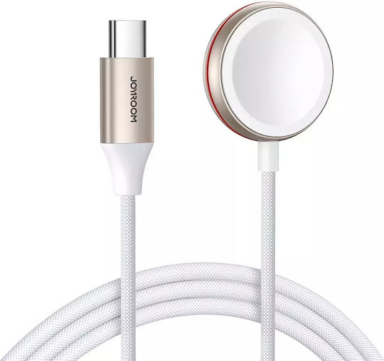 Joyroom Induktives Ladegerät 1,2m Tragbare Ladegeräte für Apple Watch Weiß