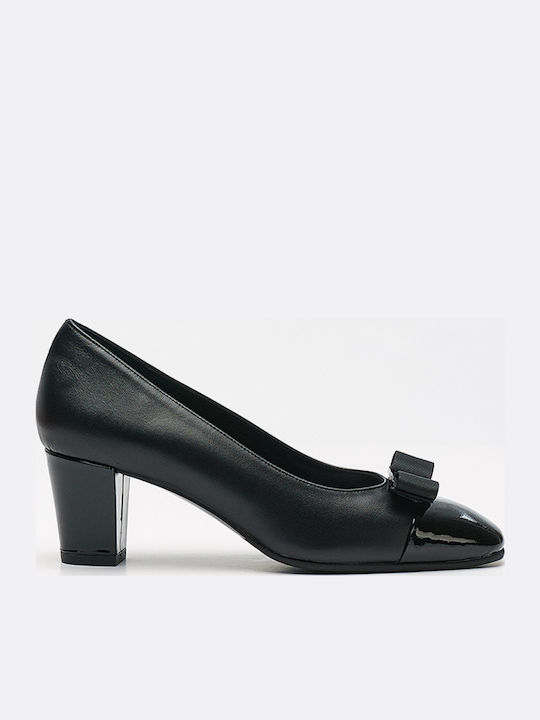 Musella Anatomic Leather Black Medium Heels