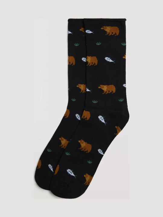 Ysabel Herren Gemusterte Socken Black 1Pack