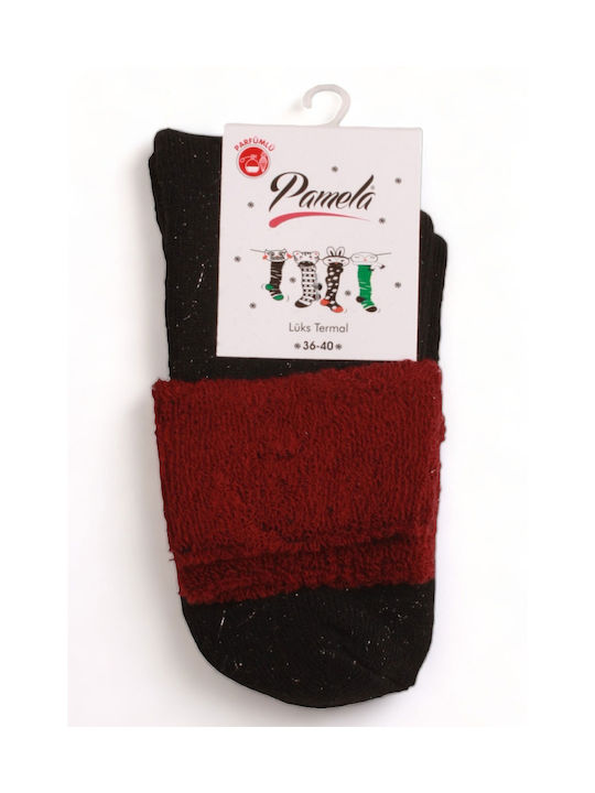 Pamela Damen Socken Bordeaux 1Pack