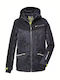 Waterproof Kids Casual Short Coat with Hood Grey