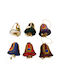 Hängendes Glocke Ornament Mehrfarbig 4.5x5cm Set 6Stück