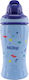 Nuby Flip-it Kids Water Bottle Silicone with Straw Blue 360ml