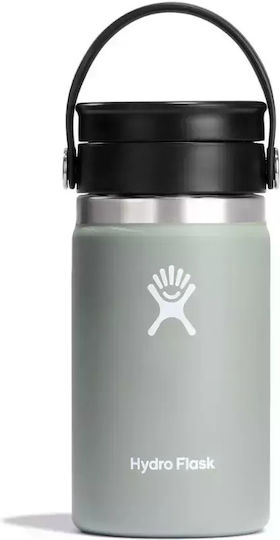 Hydro Flask Wide Flex Sip Lid Ποτήρι Θερμός Ανοξείδωτο BPA Free 355ml Γκρι