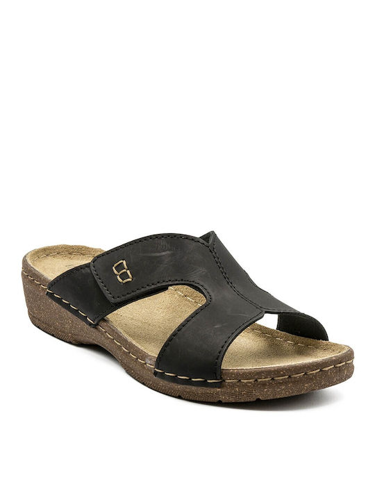 Platforme dama în stil papuci Negre