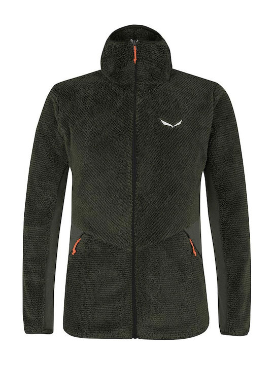 Polarlite Men's Fleece Jacket Hooded Khaki