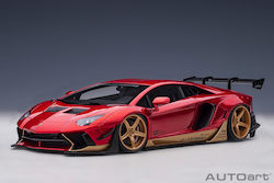 Autoart Liberty Walk LB-Works Lamborghini Aventador Limited Edition (Hyper Red with Gold accents) 1:18