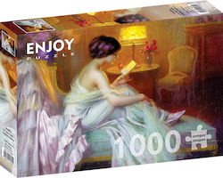 Delphin Enjolras: Reading At Lamp Light Puzzle 2D 1000pcs Delphin Enjolras: Reading At Lamp Light Puzzle 2D 1000pcs