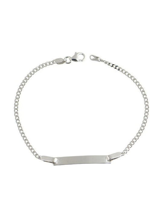 Mparliakos Kids Bracelet ID from White Gold 14K