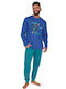 Muydemi Men's Winter Pajamas Set Blue