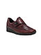 Rieker Leather Women's Moccasins in Burgundy Color