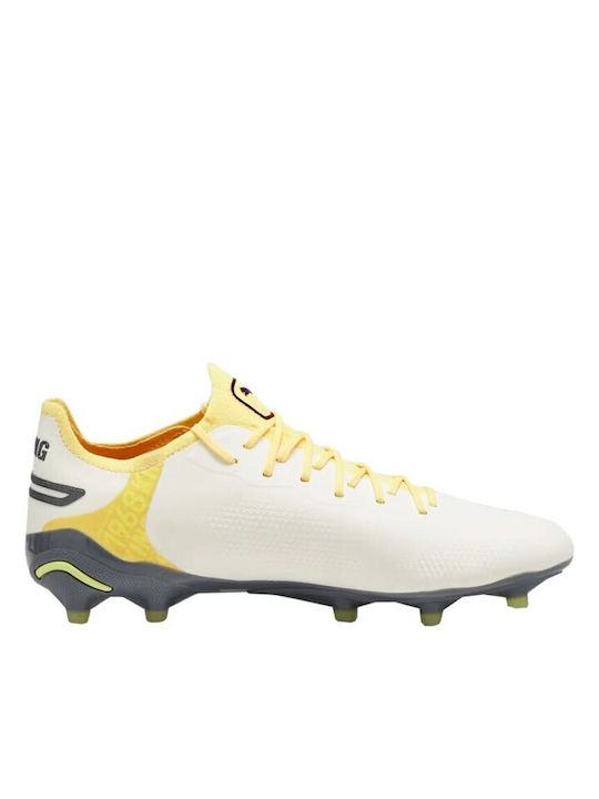 Puma King Ultimate FG/AG Low Football Shoes with Cleats Yellow