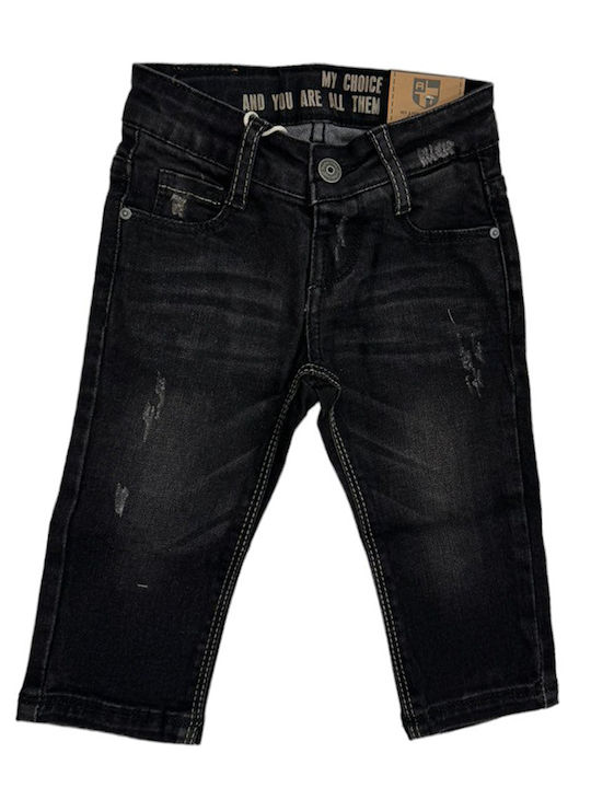 Kinder Schlaghose Jeans Schwarz