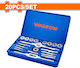 Wadfow WAJ1L02 Hand Taps with Tap Wrench 10x1.5mm 20pcs