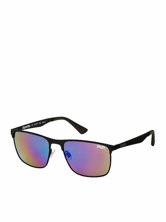 Superdry Men's Sunglasses with Black Metal Frame and Multicolour Mirror Lens ACE004