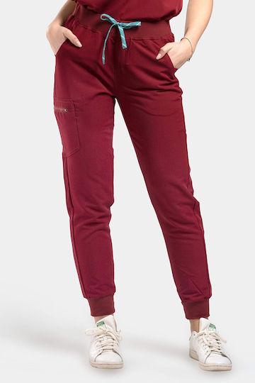 Dr. Scrub Femei Pantaloni medicali Burgundy