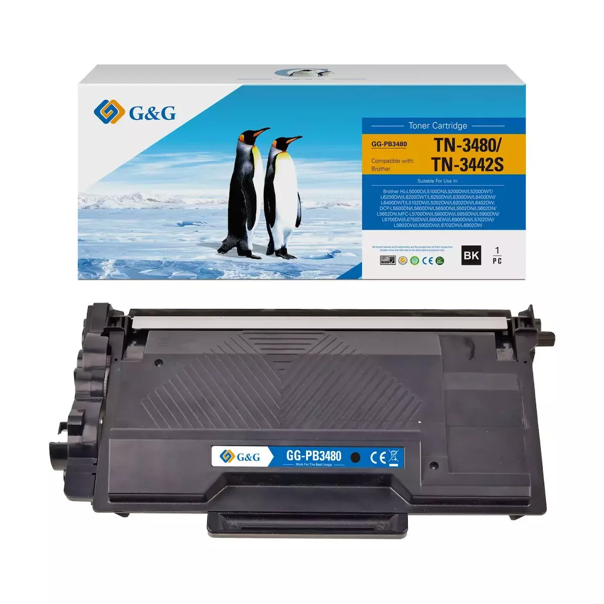 Compatible Toner Cartridge TN-3480 for Brother (TN3480) (Black)