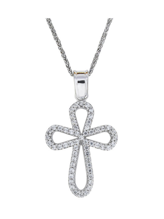 Katsigiannis Women's White Gold Cross 14K