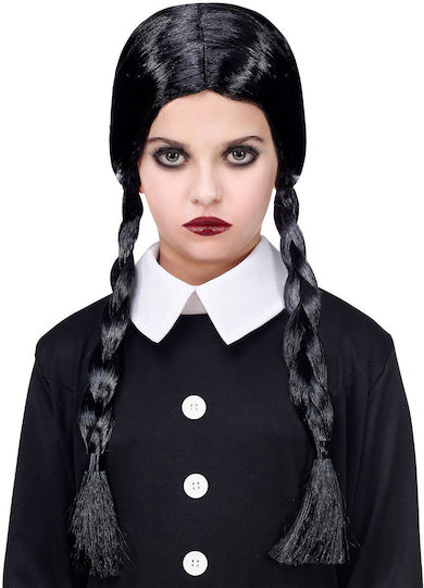 Carnival Wig Child's with Braids Brunette for Halloween
