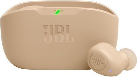 JBL Wave Buds Bluetooth Handsfree Earphones with Sweat Resistance and Charging Case Beige