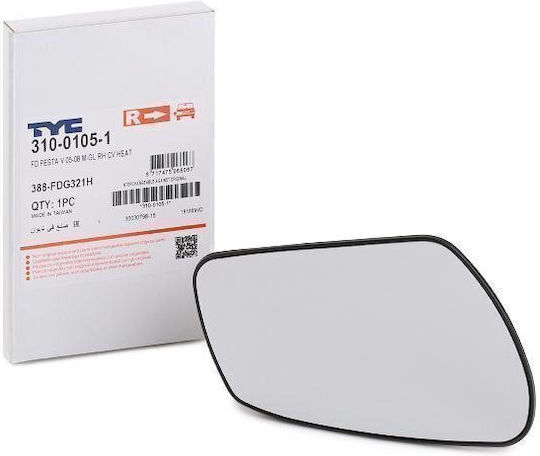 Carro Car Exterior Mirror Parts Spare Crystal for Ford Fiesta MK V 2006 - 2008