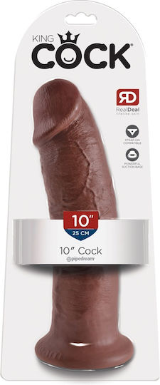 King Cock Ρεαλιστικό Dildo με Βεντούζα Καφέ 25cm