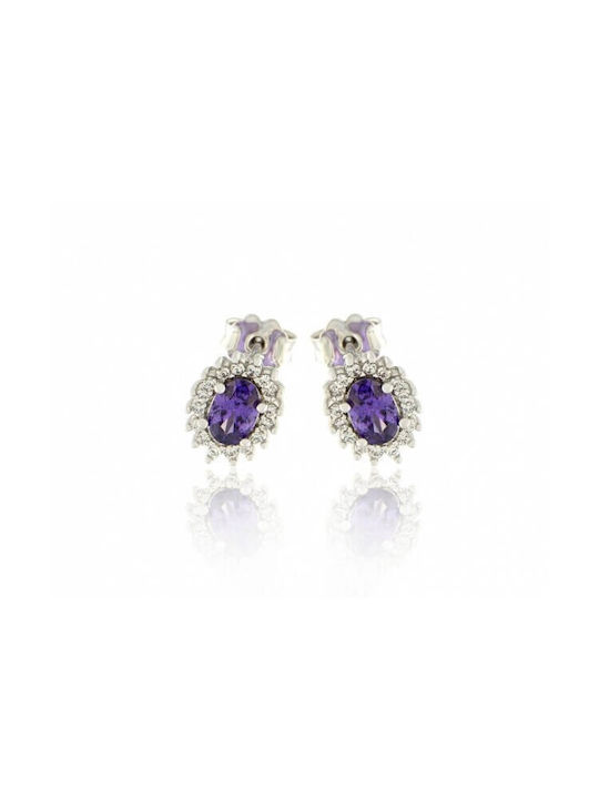 Fa Cad'oro Earrings made of Platinum with Stones